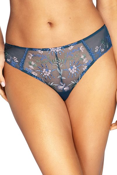 画像5: 【30%OFF】NADEEN-azure-C110 | ノーマルショーツ・シースルー・アズール・ブルー  | ewabien エヴァビアン (5)