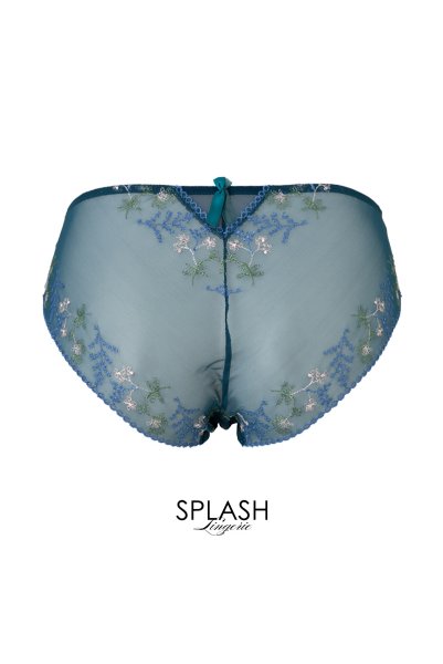 画像8: 【30%OFF】NADEEN-azure-C110 | ノーマルショーツ・シースルー・アズール・ブルー  | ewabien エヴァビアン (8)