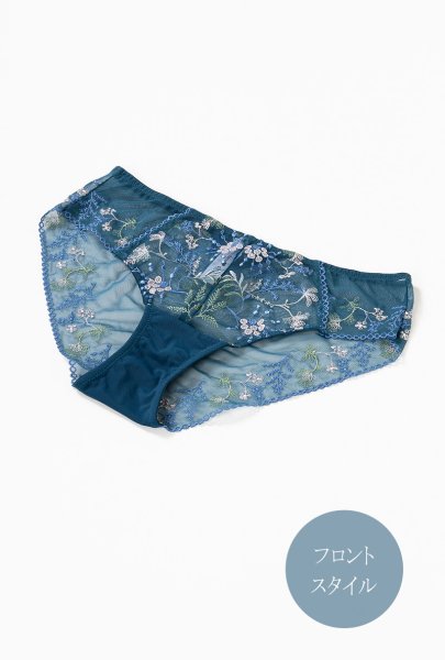 画像11: 【30%OFF】NADEEN-azure-C110 | ノーマルショーツ・シースルー・アズール・ブルー  | ewabien エヴァビアン (11)