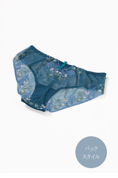 画像12: 【30%OFF】NADEEN-azure-C110 | ノーマルショーツ・シースルー・アズール・ブルー  | ewabien エヴァビアン (12)