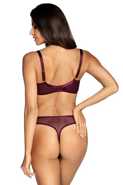 画像4: 【30%OFF】70Dサイズ｜NORA-cherry-B214 | グラマー向けすっぴん美乳ブラ・ワインレッド・パープル | ewabien エヴァビアン (4)