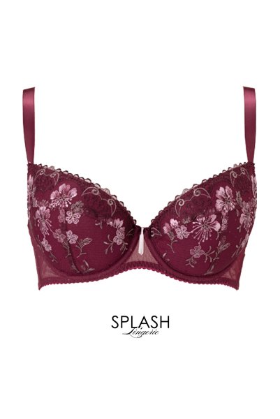 画像7: 【30%OFF】70Dサイズ｜NORA-cherry-B214 | グラマー向けすっぴん美乳ブラ・ワインレッド・パープル | ewabien エヴァビアン (7)