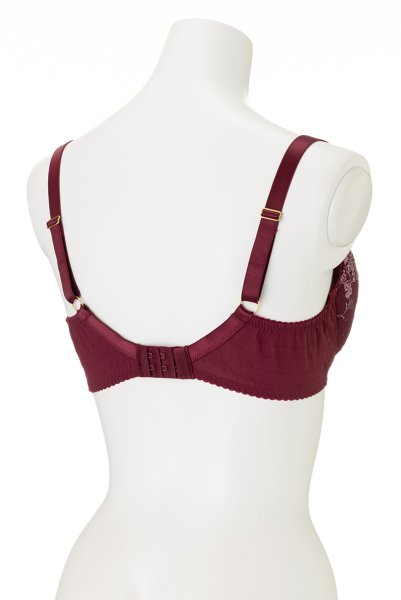 画像9: 【30%OFF】70Dサイズ｜NORA-cherry-B214 | グラマー向けすっぴん美乳ブラ・ワインレッド・パープル | ewabien エヴァビアン (9)
