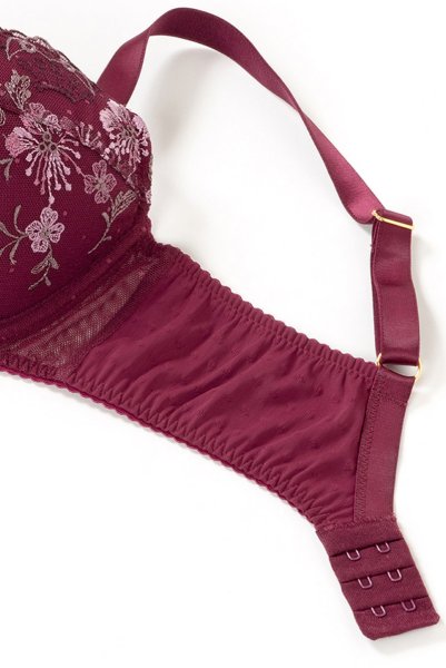 画像11: 【30%OFF】70Dサイズ｜NORA-cherry-B214 | グラマー向けすっぴん美乳ブラ・ワインレッド・パープル | ewabien エヴァビアン (11)