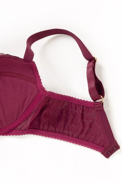 画像13: 【30%OFF】70Dサイズ｜NORA-cherry-B214 | グラマー向けすっぴん美乳ブラ・ワインレッド・パープル | ewabien エヴァビアン (13)