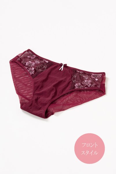 画像10: 【30%OFF】NORA-cherry-C110 | ブリーフ・シースルー・ワインレッド・パープル  | ewabien エヴァビアン (10)