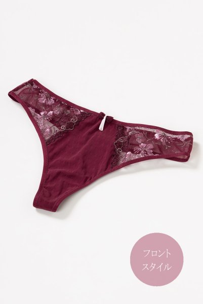 画像11: 【30%OFF】NORA-cherry-C200 | タンガ・シースルー・ワインレッド・パープル  | ewabien エヴァビアン (11)