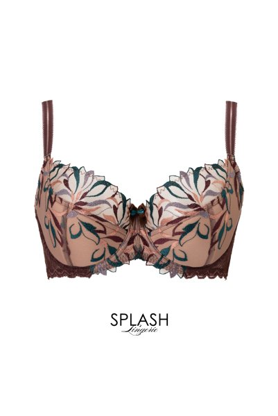 画像7: 【30%OFF】セミソフトブラ輸入下着・高級ランジェリー 《JASMIN-brown-B150》 (7)