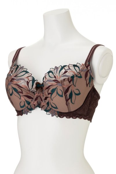 画像8: 【30%OFF】セミソフトブラ輸入下着・高級ランジェリー 《JASMIN-brown-B150》 (8)