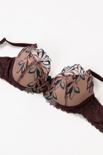 画像10: 【30%OFF】セミソフトブラ輸入下着・高級ランジェリー 《JASMIN-brown-B150》 (10)