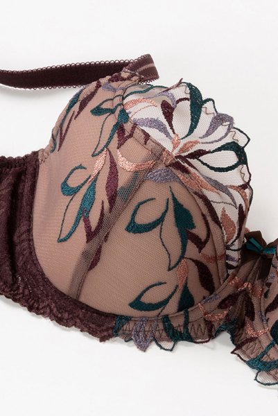 画像11: 【30%OFF】セミソフトブラ輸入下着・高級ランジェリー 《JASMIN-brown-B150》 (11)