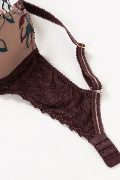 画像12: 【30%OFF】セミソフトブラ輸入下着・高級ランジェリー 《JASMIN-brown-B150》 (12)