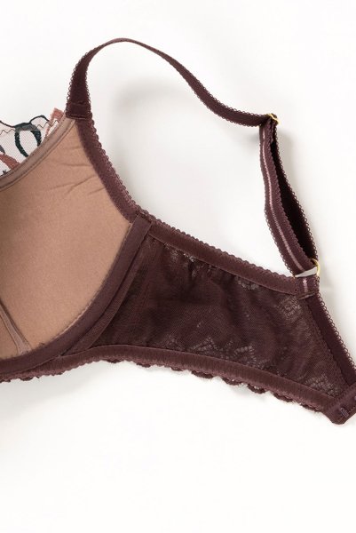 画像13: 【30%OFF】セミソフトブラ輸入下着・高級ランジェリー 《JASMIN-brown-B150》 (13)