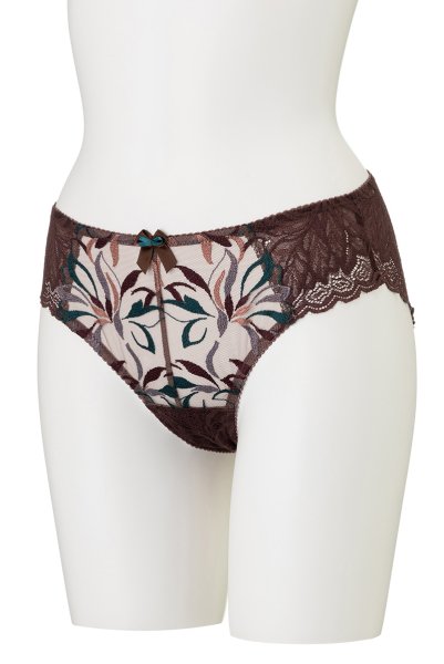 画像9: 【30%OFF】在庫限り｜S.Mサイズ｜JASMIN-brown-C110 | ノーマルショーツ | ewabien エヴァビアン (9)