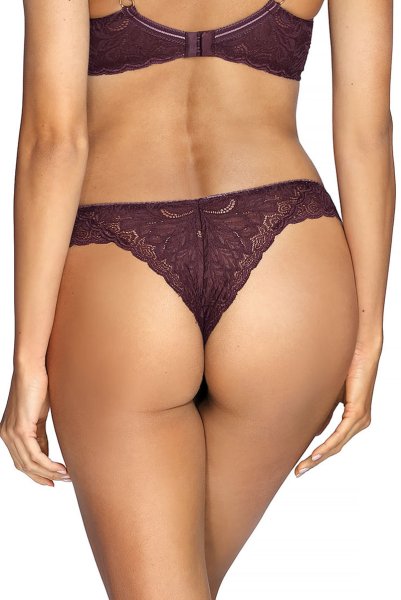 画像2: 【30%OFF】JASMIN-brown-C322|ブラジリアンタンガ(シースルー・ブラウン) ※メール便対象 (2)