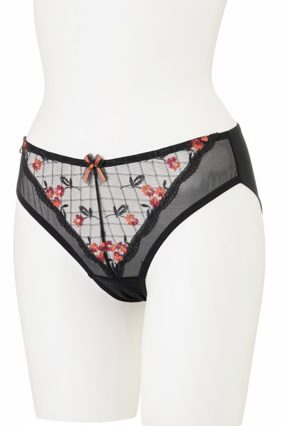 画像9: 【30%OFF】TAMAL-black-C100 | ブリーフ・ブラック・花柄  | ewabien エヴァビアン (9)