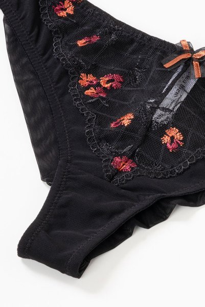 画像14: 【30%OFF】TAMAL-black-C322 | ブラジリアンタンガ・ブラック・花柄 | ewabien エヴァビアン《TAMAL-black-C322》 (14)