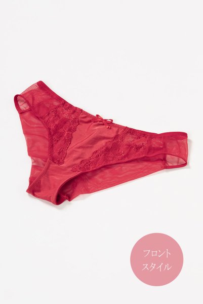 画像11: 【30%OFF】AISHA-red-C511 | ブラジリアンショーツ・レッド・シースルー  | ewabien エヴァビアン (11)