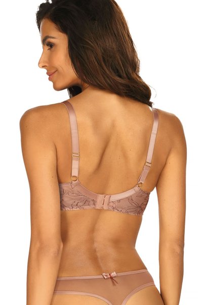 画像2: 【30%OFF】セミソフトブラ(大きいサイズ・D〜Kカップ・モカベージュ)エヴァビアン ewabien輸入下着・高級ランジェリー   (2)