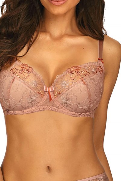 画像5: 【30%OFF】セミソフトブラ(大きいサイズ・D〜Kカップ・モカベージュ)エヴァビアン ewabien輸入下着・高級ランジェリー   (5)