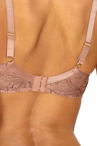 画像6: 【30%OFF】セミソフトブラ(大きいサイズ・D〜Kカップ・モカベージュ)エヴァビアン ewabien輸入下着・高級ランジェリー   (6)