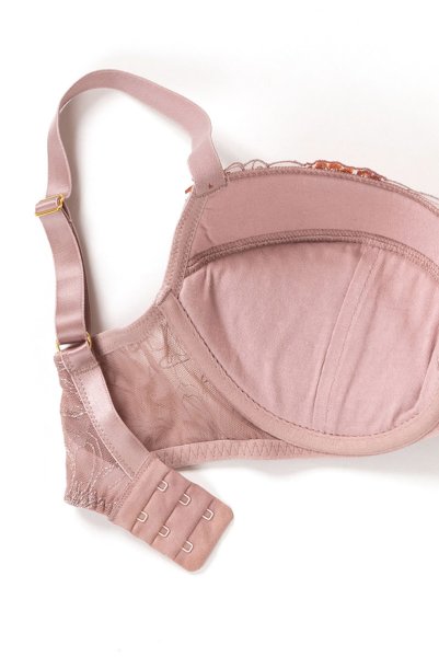 画像14: 【30%OFF】70F.75D.75Fサイズ|KAIRA-chocolate-B214 | グラマー向け美乳ブラ・モカベージュ | ewabien エヴァビアン (14)