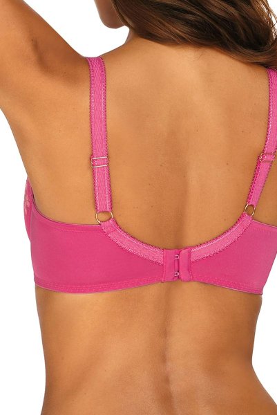 画像6: 【30%OFF】85Fサイズ｜HANA-dark-pink-B150 | セミソフトブラ・大きいサイズ・ダークピンク | ewabien エヴァビアン (6)