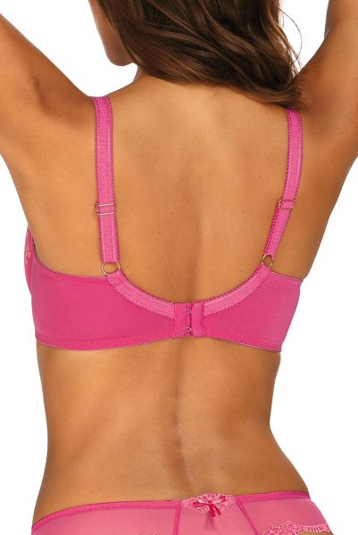 画像7: 【30%OFF】75Fサイズ|HANA-dark-pink-B214 | グラマー向け美乳ブラ・ブルー | ewabien エヴァビアン (7)