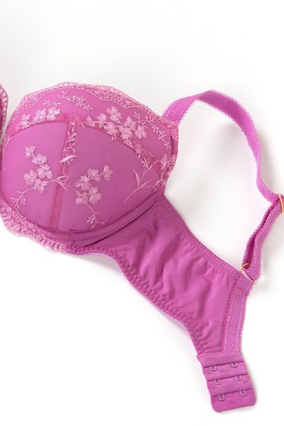 画像12: 【30%OFF】75Fサイズ|HANA-dark-pink-B214 | グラマー向け美乳ブラ・ブルー | ewabien エヴァビアン (12)