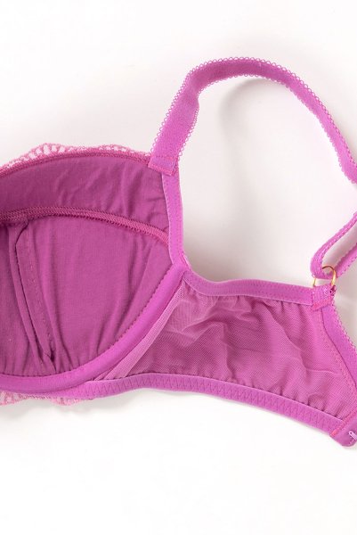 画像13: 【30%OFF】75Fサイズ|HANA-dark-pink-B214 | グラマー向け美乳ブラ・ブルー | ewabien エヴァビアン (13)