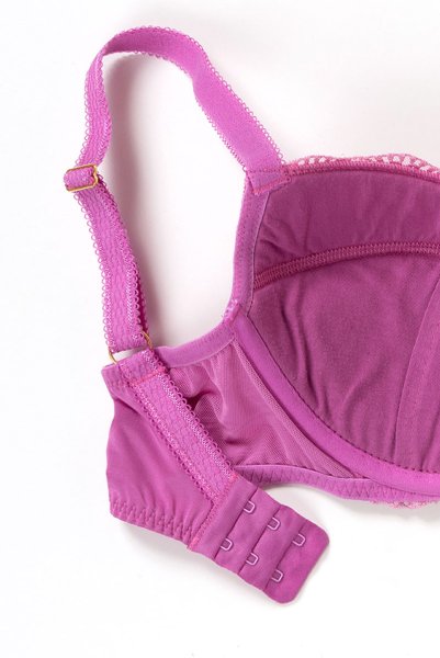 画像14: 【30%OFF】75Fサイズ|HANA-dark-pink-B214 | グラマー向け美乳ブラ・ブルー | ewabien エヴァビアン (14)