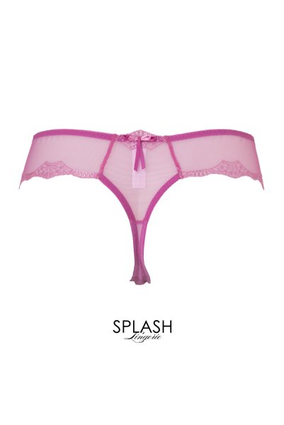 画像2: 【30%OFF】HANA-dark-pink-C200 | タンガ・Tバック・シースルー・ダークピンク  | ewabien エヴァビアン (2)