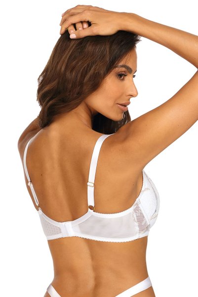 画像2: 【30%OFF】セミソフトブラ(大きいサイズ・D〜Kカップ・ホワイト)エヴァビアン ewabien輸入下着・高級ランジェリー   (2)