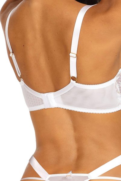 画像6: 【30%OFF】セミソフトブラ(大きいサイズ・D〜Kカップ・ホワイト)エヴァビアン ewabien輸入下着・高級ランジェリー   (6)