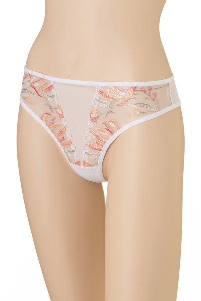 画像9: 【30%OFF】Sサイズ|HELENE-white-orange-C200 | タンガ・Tバック・シースルー・ホワイト・オレンジ・花柄  | ewabien エヴァビアン (9)