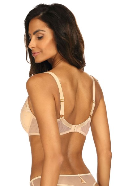 画像2: 【30%OFF】セミソフトブラ(大きいサイズ・D〜Kカップ・クリーム)エヴァビアン ewabien輸入下着・高級ランジェリー  (再入荷なし) (2)