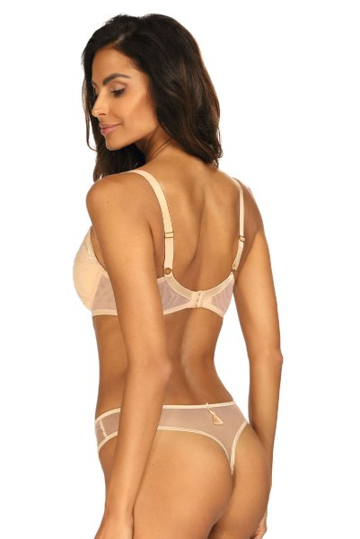 画像4: 【30%OFF】セミソフトブラ(大きいサイズ・D〜Kカップ・クリーム)エヴァビアン ewabien輸入下着・高級ランジェリー  (再入荷なし) (4)