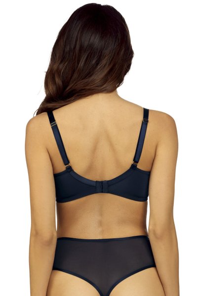 画像2: 【30%OFF】BONITA navy blue B150 | セミソフトブラ・大きいサイズ・D〜Kカップ・ネイビーブルー | ewabien エヴァビアン輸入下着・高級ランジェリー  (2)