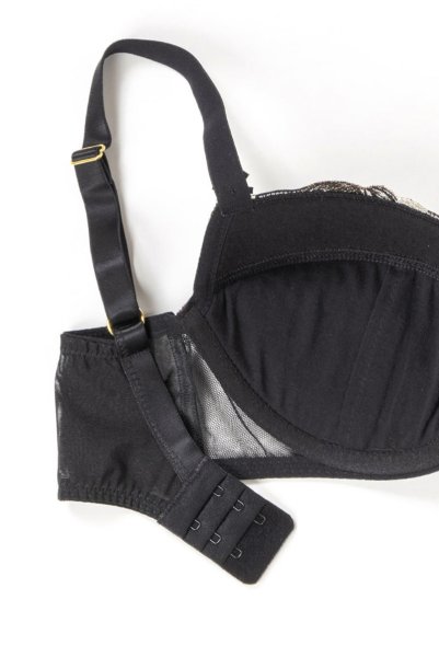 画像11: 【30%OFF】70G.75Eサイズ｜LIBRA black gold B214 | グラマー向けすっぴん美乳ブラ・ストラップ太め・バストサロン推奨・プランジブラ・B〜Hカップ・ブラックゴールド | ewabien エヴァビアン| 輸入下着・高級ランジェリー  (11)