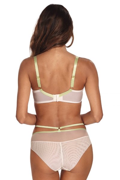 画像4: 【30%OFF】MILA cream B150 | フルカップ・ワイヤーブラ・セミソフトブラ・大きいサイズ・B〜Kカップ・クリーム×グリーン | ewabien エヴァビアン| 輸入下着・高級ランジェリー  (4)