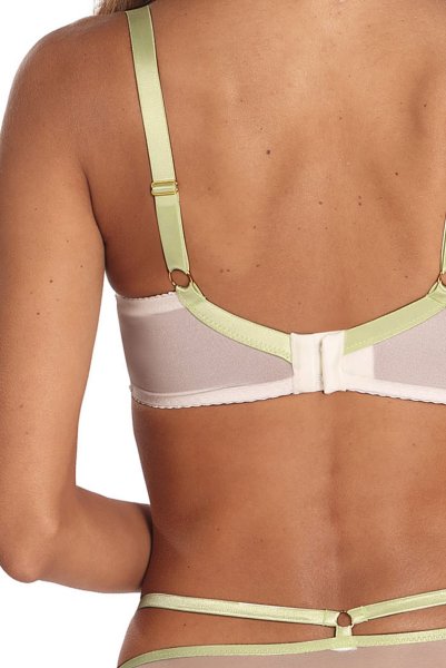 画像6: 【30%OFF】MILA cream B150 | フルカップ・ワイヤーブラ・セミソフトブラ・大きいサイズ・B〜Kカップ・クリーム×グリーン | ewabien エヴァビアン| 輸入下着・高級ランジェリー  (6)