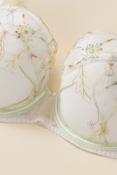 画像9: 【30%OFF】70D.70G.75F.80Dサイズ|MILA cream B214 | 3/4カップ・ワイヤーブラ・グラマー向け・クリーム×グリーン | ewabien エヴァビアン| 輸入下着・高級ランジェリー  (9)