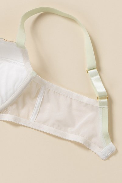 画像10: 【30%OFF】70D.70G.75F.80Dサイズ|MILA cream B214 | 3/4カップ・ワイヤーブラ・グラマー向け・クリーム×グリーン | ewabien エヴァビアン| 輸入下着・高級ランジェリー  (10)