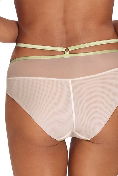 画像8: 【30%OFF】MILA cream C110 | ノーマルショーツ・クリーム×グリーン  | ewabien エヴァビアン (8)