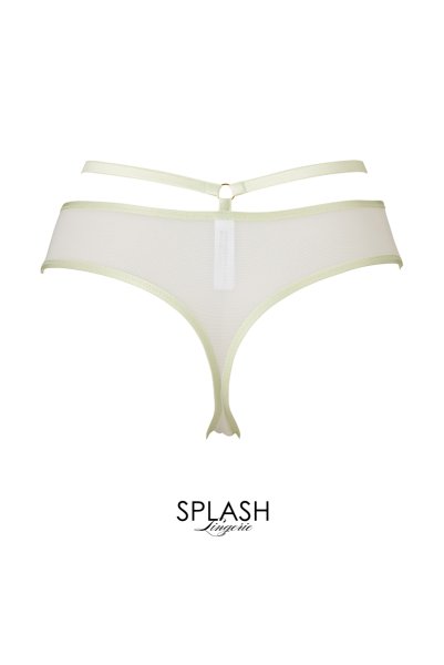 画像2: 【30%OFF】MILA cream C200 |タンガ・Tバック・クリーム×グリーン  | ewabien エヴァビアン (2)