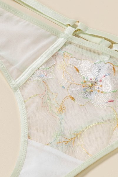 画像11: 【30%OFF】MILA cream C200 |タンガ・Tバック・クリーム×グリーン  | ewabien エヴァビアン (11)