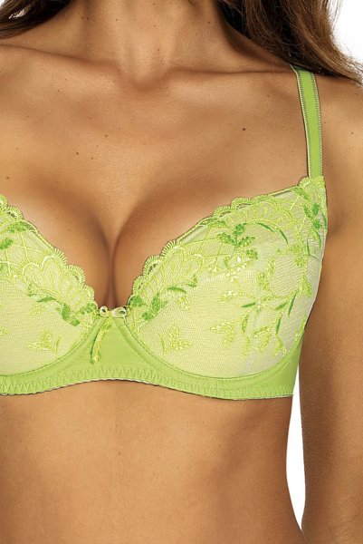 画像6: 【30%OFF】65E.65F.70D.70Eサイズ｜VIVIANA neongreen B214 | グラマー向けすっぴん美乳ブラ・イエローグリーン | ewabien エヴァビアン| 輸入下着・高級ランジェリー  (6)