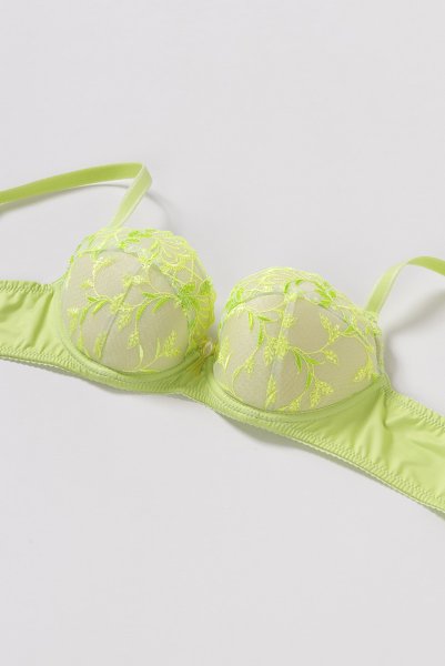 画像7: 【30%OFF】65E.65F.70D.70Eサイズ｜VIVIANA neongreen B214 | グラマー向けすっぴん美乳ブラ・イエローグリーン | ewabien エヴァビアン| 輸入下着・高級ランジェリー  (7)