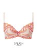 画像1: NAOMI orange B214 | 3/4カップ・ワイヤーブラ・グラマー向け・すっぴん美乳ブラ・ストラップ太め・B〜Hカップ・ホワイト×オレンジ | ewabien エヴァビアン| 輸入下着・高級ランジェリー  (1)