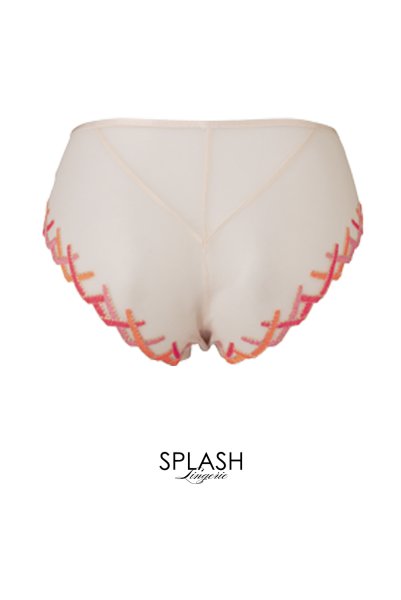 画像2: 【30%OFF】NAOMI orange C511 |ブラジリアンショーツ・ホワイト×オレンジ | ewabien エヴァビアン (2)